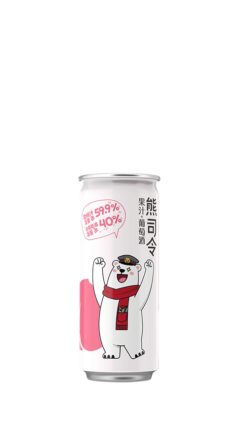 熊司令果汁葡萄酒（白桃味）
